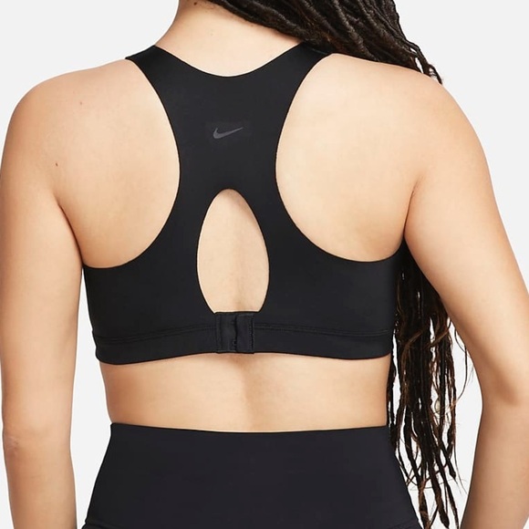 NWT NIKE Alpha Women's High-Support Padded Zip-Front Sports Bra- Black/ Size XS - Picture 2 of 9
